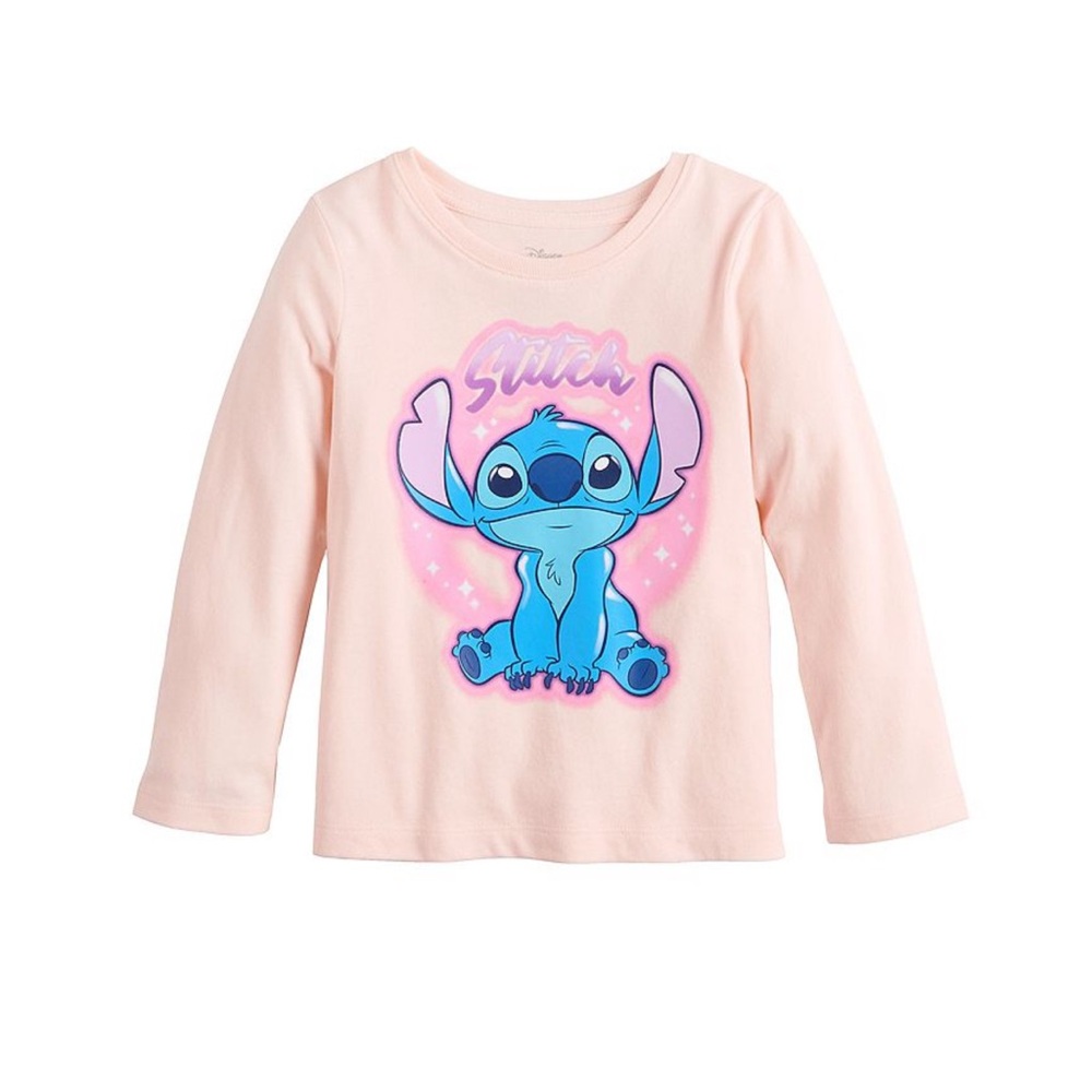 NWT Disney Stich Long Sleeve Girls Tee Shirt Size 6 - Picture 10 of 10